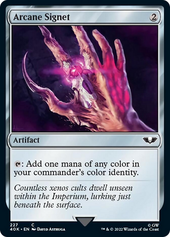 Arcane Signet (227) (Surge Foil) [Warhammer 40,000] Magic: The Gathering