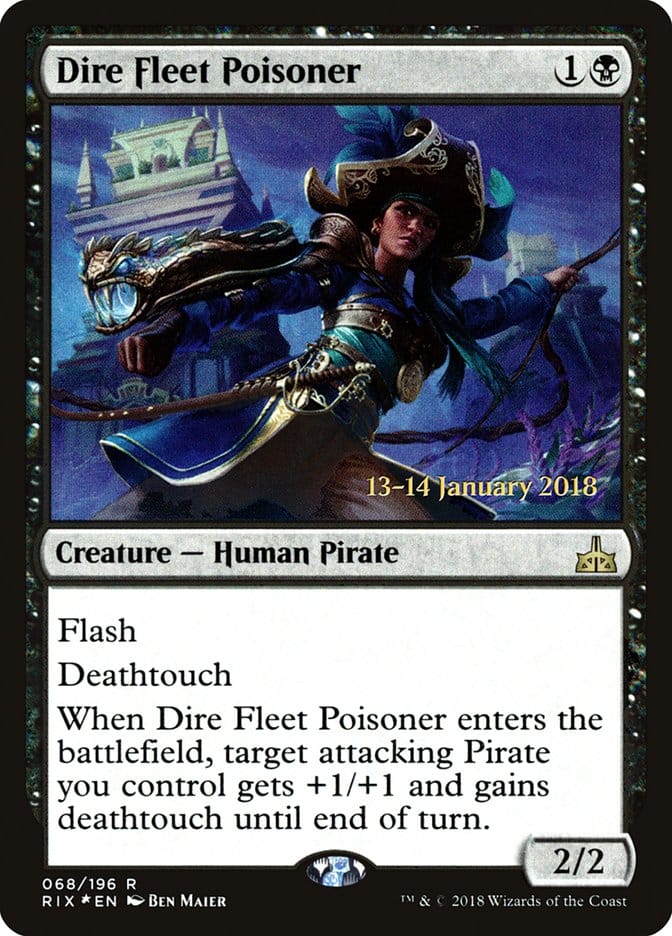 Dire Fleet Poisoner [Rivals of Ixalan Prerelease Promos] Magic: The Gathering