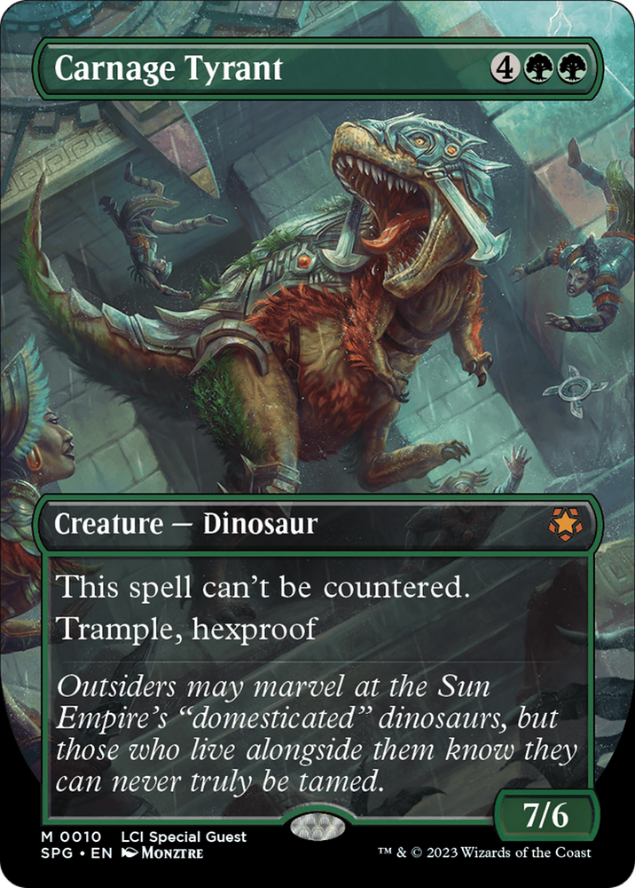 Carnage Tyrant (Borderless) [The Lost Caverns of Ixalan Special Guests] Magic: The Gathering
