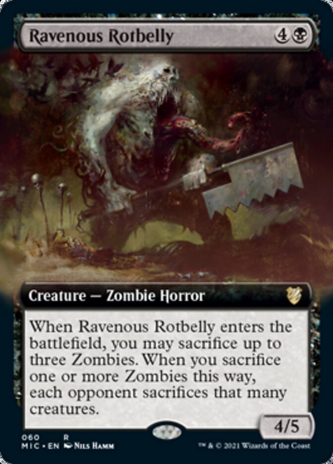 Ravenous Rotbelly (Extended Art) [Innistrad: Midnight Hunt Commander] Magic: The Gathering
