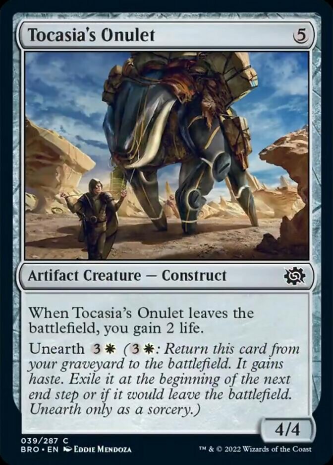 Tocasia's Onulet [The Brothers' War] Magic: The Gathering