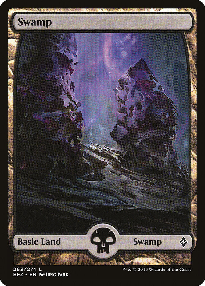 Swamp (263) (Full Art) [Battle for Zendikar] Magic: The Gathering