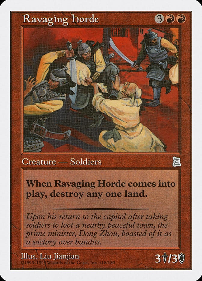 Ravaging Horde [Portal Three Kingdoms] Magic: The Gathering