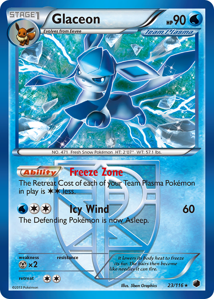 Glaceon (23/116) [Black & White: Plasma Freeze] Pokémon