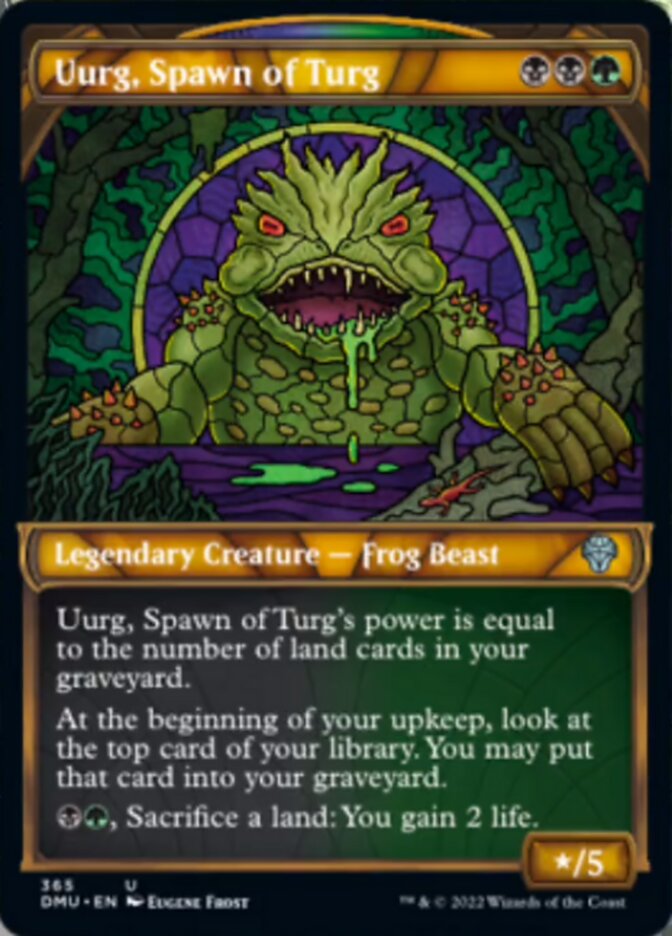 Uurg, Spawn of Turg (Showcase Textured) [Dominaria United] Magic: The Gathering