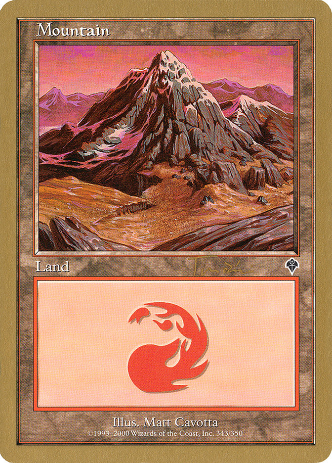 Mountain (jt343a) (Jan Tomcani) (INV) [World Championship Decks 2001] Magic: The Gathering