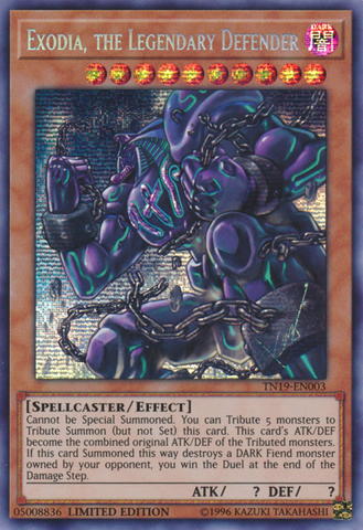 Exodia, the Legendary Defender [TN19-EN003] Prismatic Secret Rare - Yugioh Cards For Your TCG Needs!