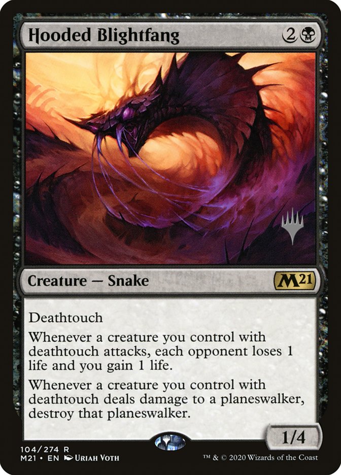Hooded Blightfang (Promo Pack) [Core Set 2021 Promos] Magic: The Gathering