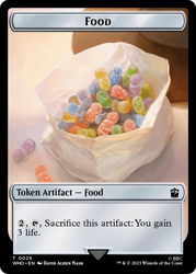 Dalek // Food (0025) Double-Sided Token [Doctor Who Tokens] Magic: The Gathering