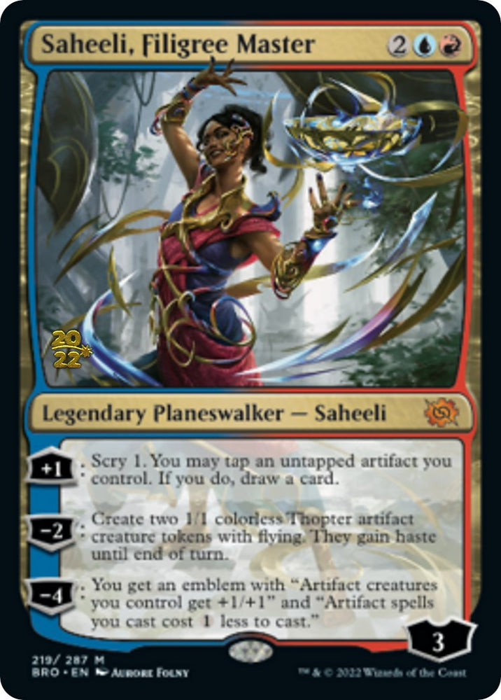 Saheeli, Filigree Master [The Brothers' War Prerelease Promos] Magic: The Gathering