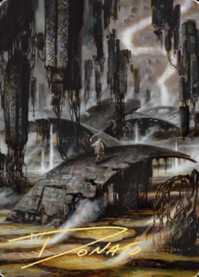 Grimclimb Pathway Art Card (Gold-Stamped Signature) [Zendikar Rising Art Series] Magic: The Gathering