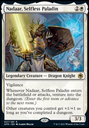 Nadaar, Selfless Paladin (Promo Pack) [Dungeons & Dragons: Adventures in the Forgotten Realms Promos] Magic: The Gathering