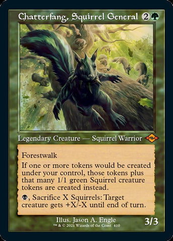 Chatterfang, Squirrel General (Retro Foil Etched) [Modern Horizons 2] Magic: The Gathering