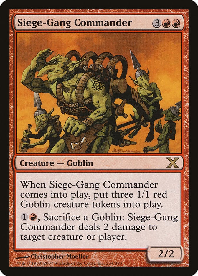 Siege-Gang Commander [Tenth Edition] Magic: The Gathering