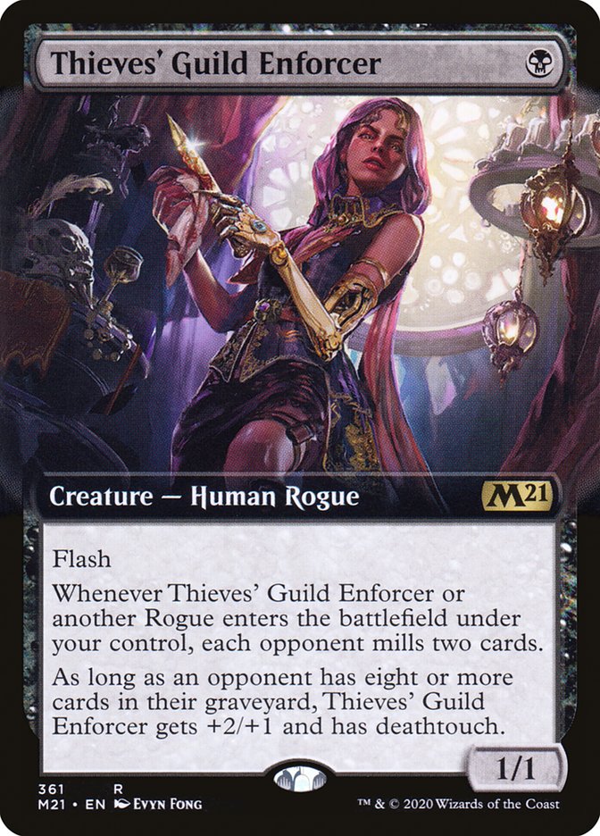 Thieves' Guild Enforcer (Extended Art) [Core Set 2021] Magic: The Gathering