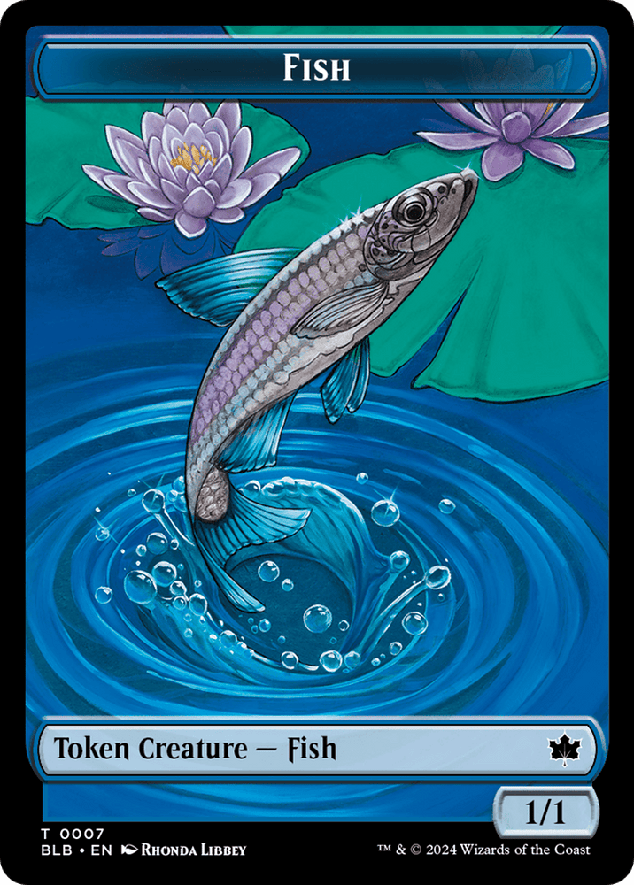 Fish (BLB) // Treasure (MH3) Double-Sided Token [The List]