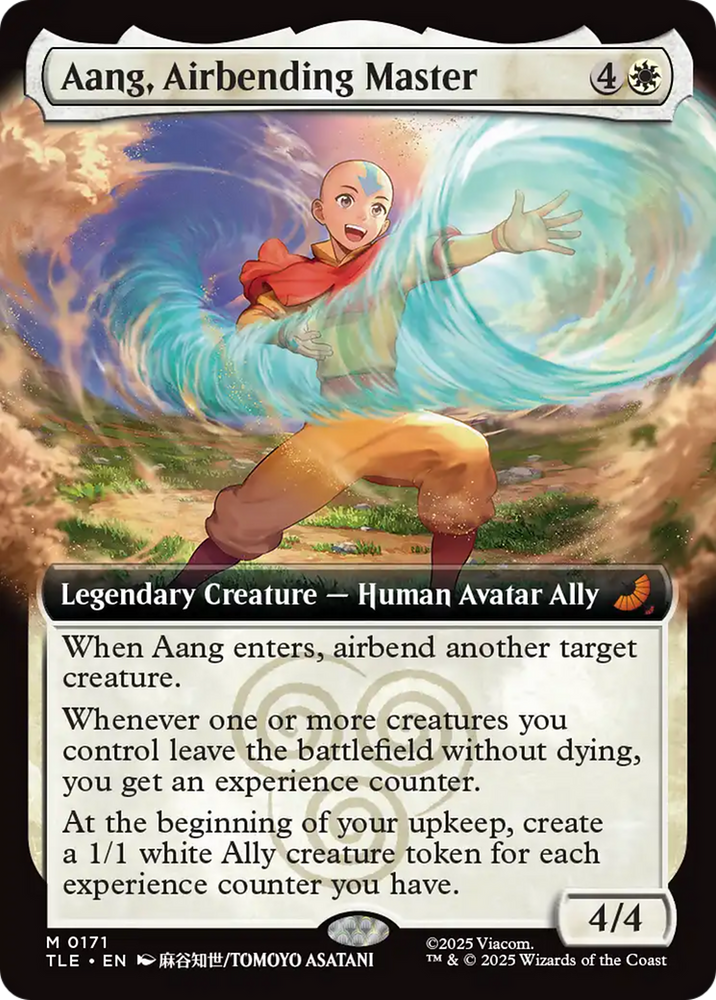Aang, Airbending Master (Extended Art) [Avatar: The Last Airbender: Eternal-Legal] Magic: The Gathering
