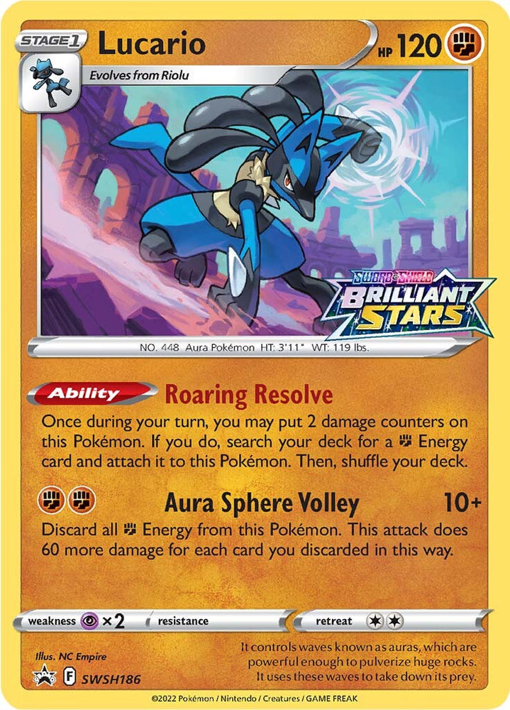 Lucario (SWSH186) (Prerelease Promo) [Sword & Shield: Black Star Promos] Pokémon