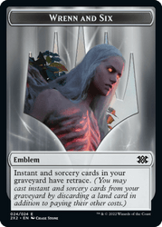 Wrenn and Six Emblem // Monk Double-Sided Token [Double Masters 2022 Tokens] Magic: The Gathering