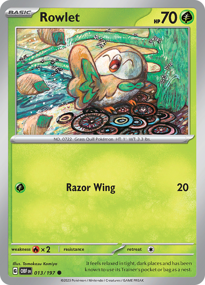 Rowlet (013/197) [Scarlet & Violet: Obsidian Flames] Pokémon