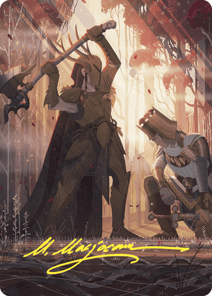 Karmic Justice Art Card (Gold-Stamped Signature) [Wilds of Eldraine Art Series] Magic: The Gathering