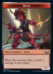 Devil // Spirit Double-Sided Token [Streets of New Capenna Tokens] Magic: The Gathering