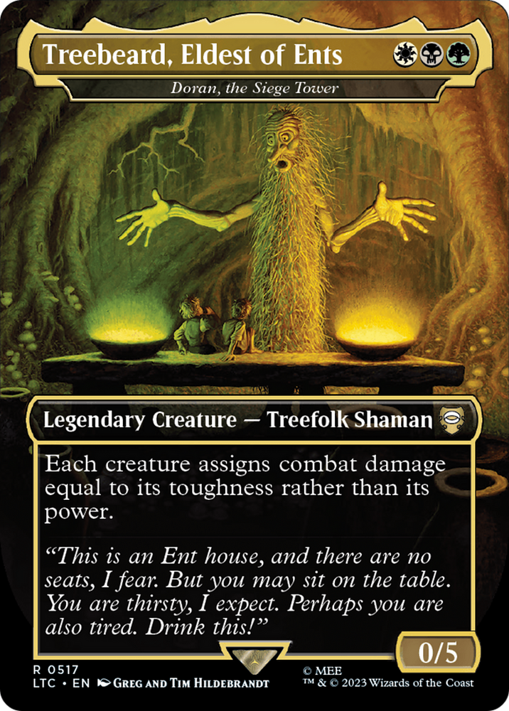 Treebeard, Eldest of Ents - Doran, the Siege Tower (Borderless) [The Lord of the Rings: Tales of Middle-Earth Commander] Magic: The Gathering