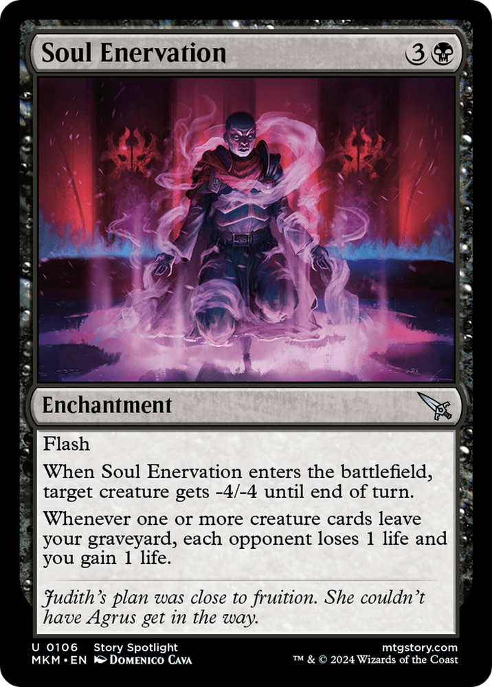 Soul Enervation [Murders at Karlov Manor] Magic: The Gathering
