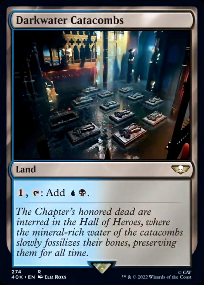 Darkwater Catacombs (Surge Foil) [Warhammer 40,000] Magic: The Gathering