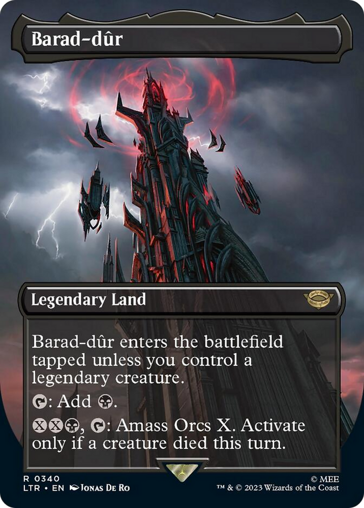 Barad-dur (Borderless Alternate Art) (340) [The Lord of the Rings: Tales of Middle-Earth] Magic: The Gathering