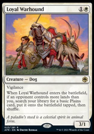 Loyal Warhound (Promo Pack) [Dungeons & Dragons: Adventures in the Forgotten Realms Promos] Magic: The Gathering