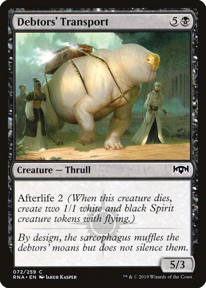 Debtors' Transport [Ravnica Allegiance] Magic: The Gathering