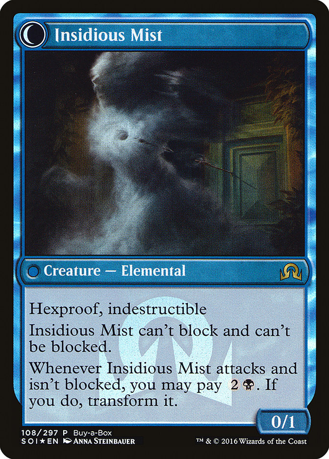 Elusive Tormentor // Insidious Mist (Buy-A-Box) [Shadows over Innistrad Promos] Magic: The Gathering