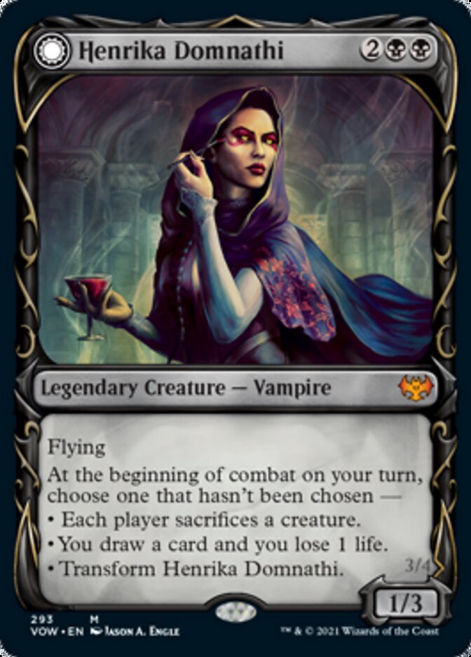 Henrika Domnathi // Henrika, Infernal Seer (Showcase Fang Frame) [Innistrad: Crimson Vow] Magic: The Gathering