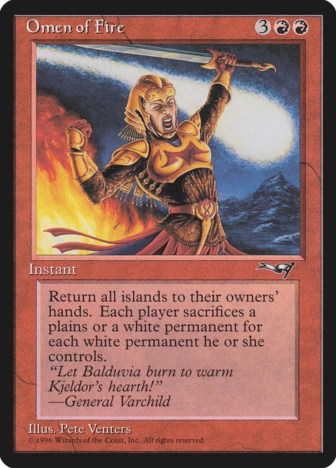 Omen of Fire [Alliances] Magic: The Gathering