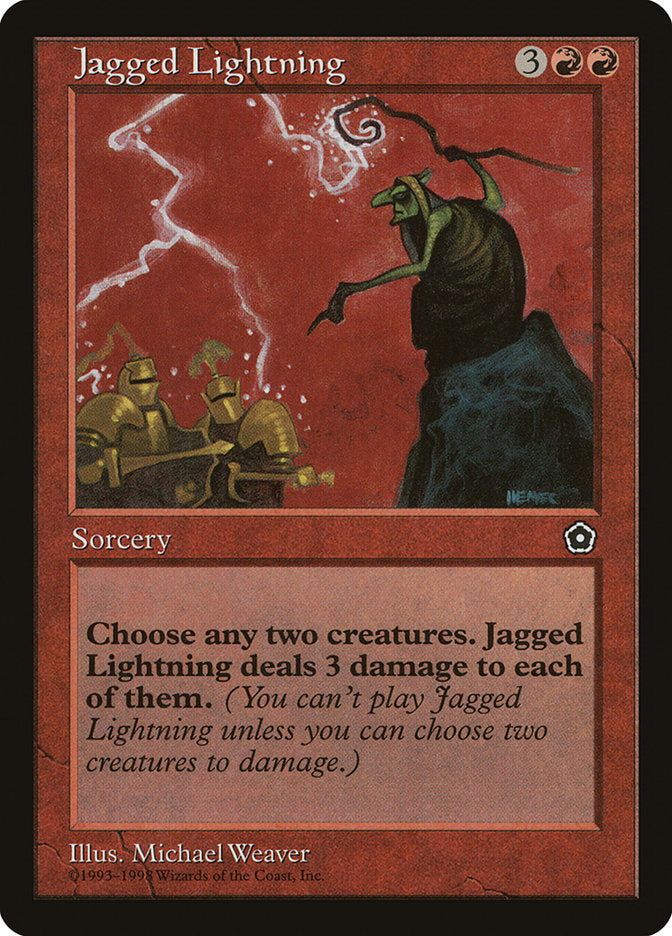 Jagged Lightning [Portal Second Age] Magic: The Gathering