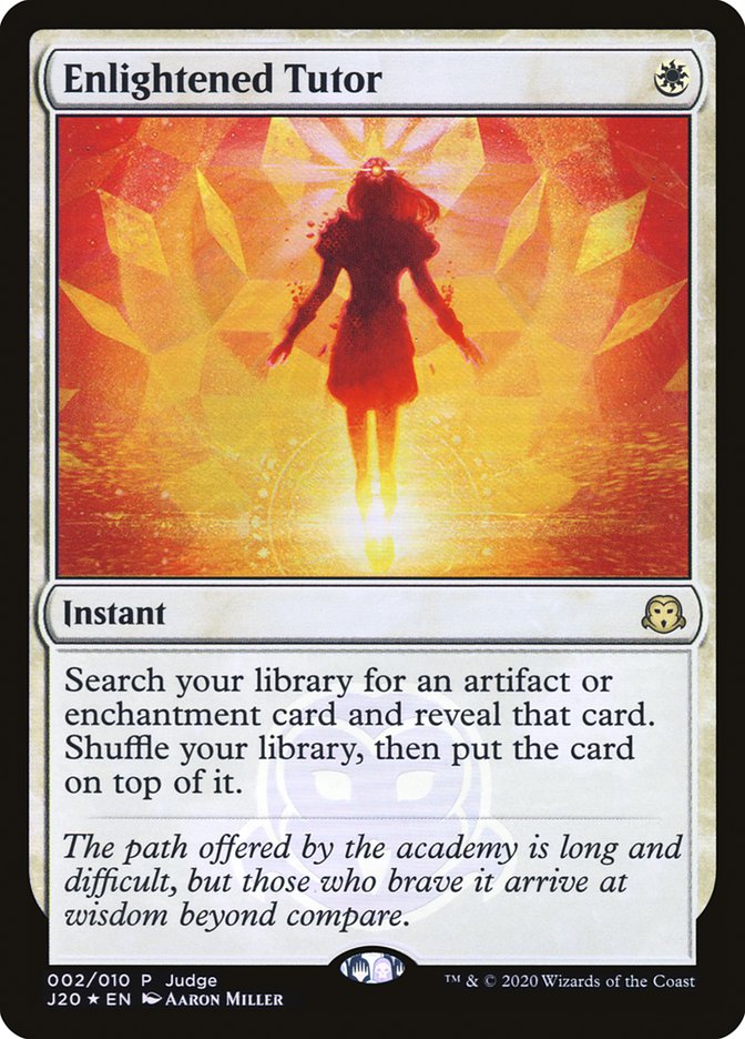 Enlightened Tutor [Judge Gift Cards 2020] Magic: The Gathering