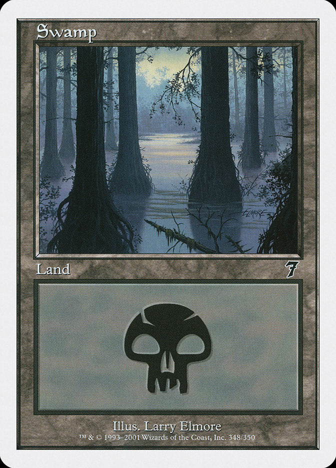 Swamp (348) [Seventh Edition] Magic: The Gathering