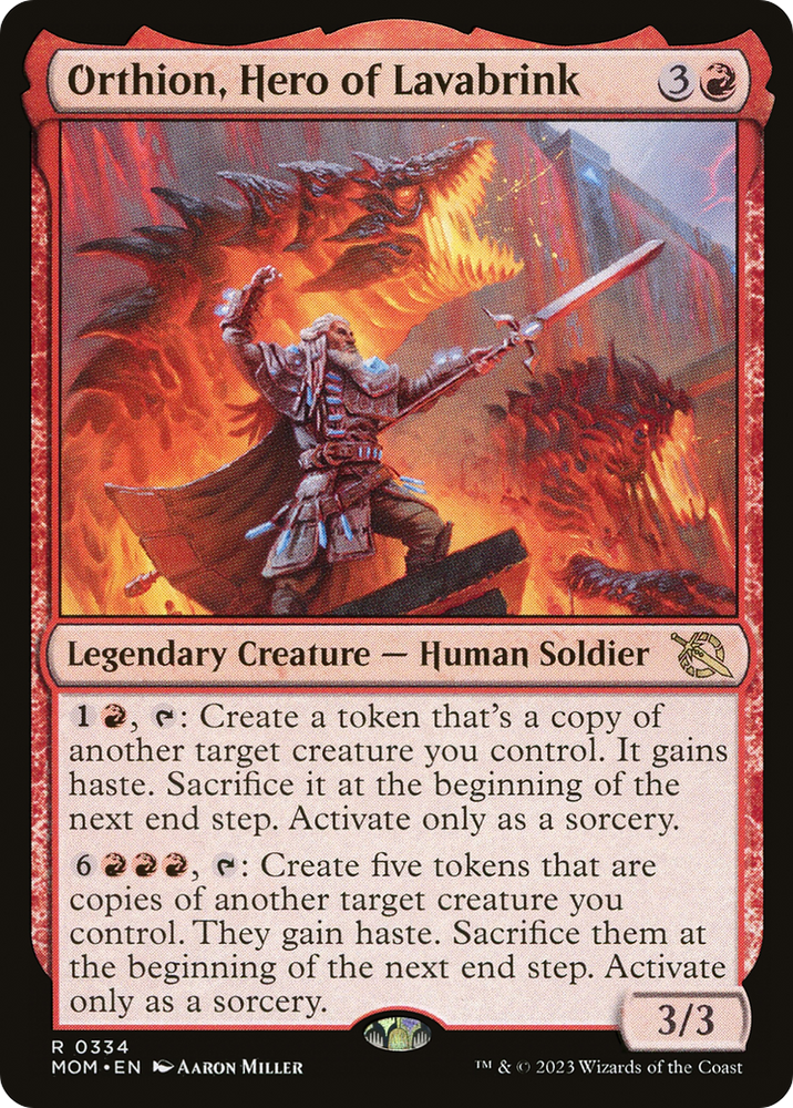 Orthion, Hero of Lavabrink [March of the Machine] Magic: The Gathering