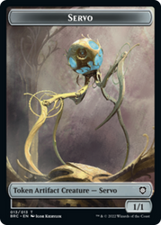 Servo // Eldrazi Double-Sided Token [The Brothers' War Commander Tokens] Magic: The Gathering