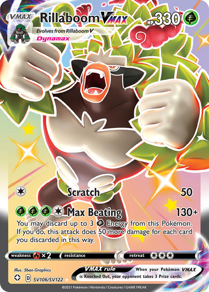 Rillaboom VMAX (SV106/SV122) [Sword & Shield: Shining Fates] Pokémon