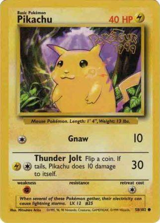 Pikachu (58/102) (PokeTour 1999 Promo) [Miscellaneous Cards] Pokémon