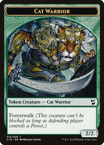 Cat Warrior Token [Commander 2018 Tokens] Magic: The Gathering