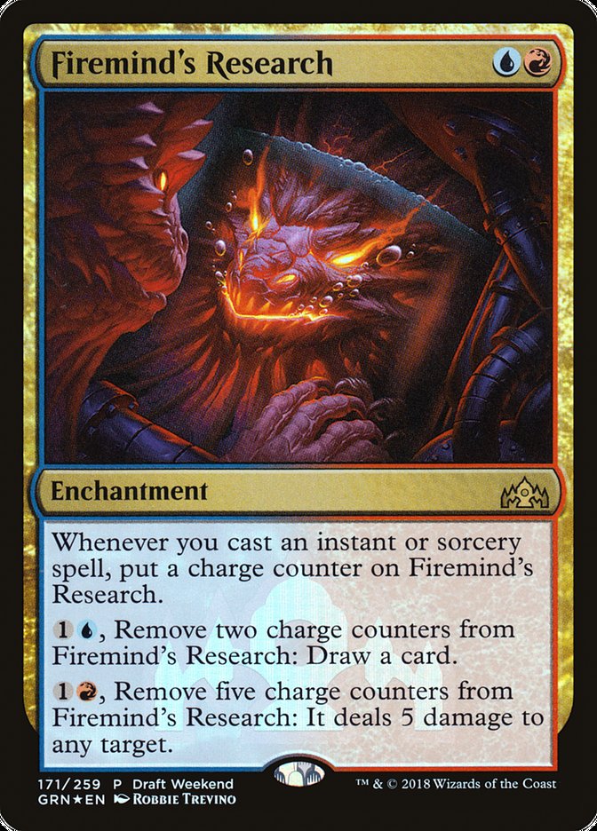 Firemind's Research (Draft Weekend) [Guilds of Ravnica Promos] Magic: The Gathering