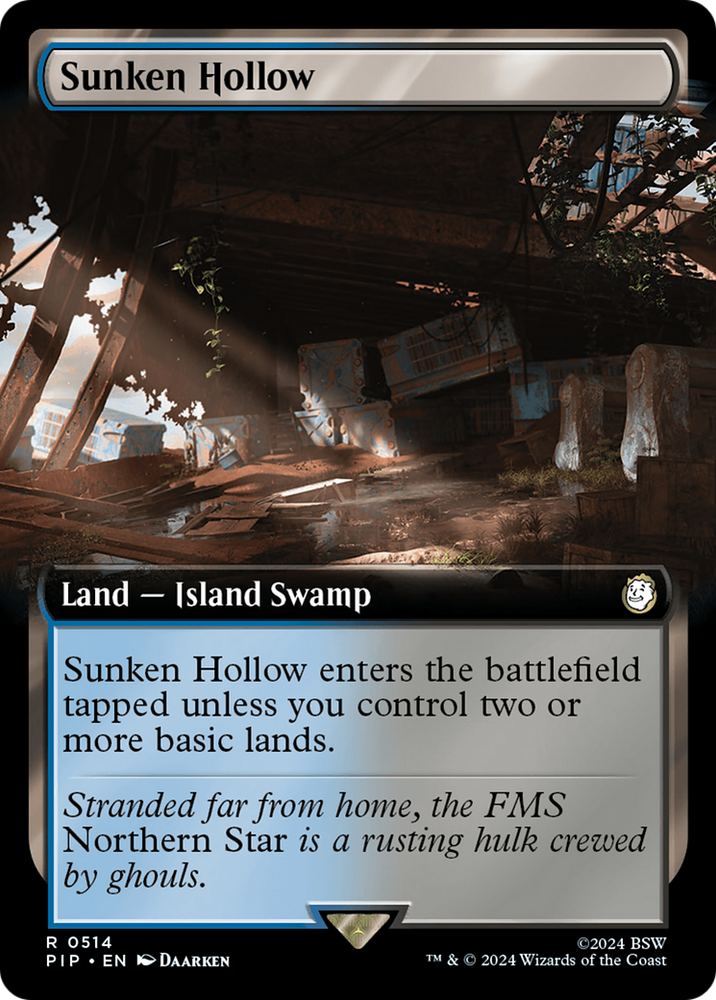 Sunken Hollow (Extended Art) [Fallout] Magic: The Gathering