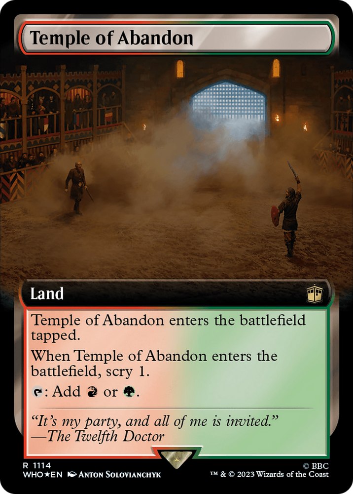 Temple of Abandon (Extended Art) (Surge Foil) [Doctor Who] Magic: The Gathering