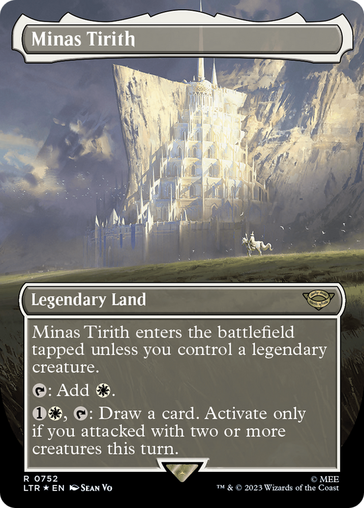 Minas Tirith (Borderless) (Surge Foil) [The Lord of the Rings: Tales of Middle-Earth] Magic: The Gathering