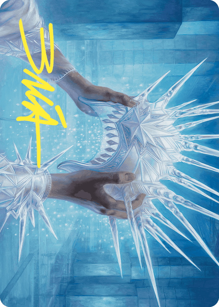 Hylda's Crown of Winter Art Card (Gold-Stamped Signature) [Wilds of Eldraine Art Series] Magic: The Gathering