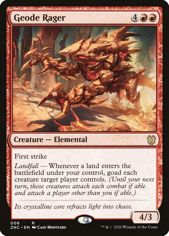 Geode Rager [Zendikar Rising Commander] Magic: The Gathering