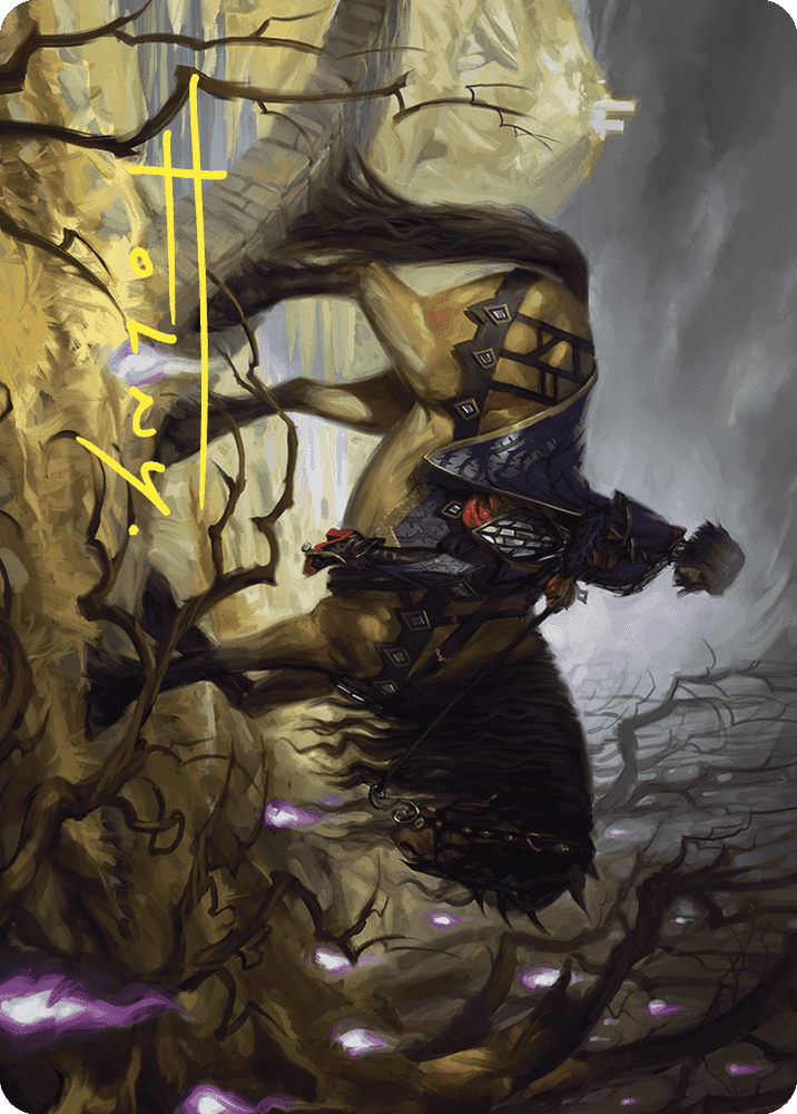 Rowan's Grim Search Art Card (Gold-Stamped Signature) [Wilds of Eldraine Art Series] Magic: The Gathering